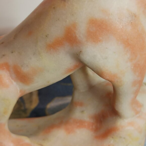 Red and White Jade Asian Tiger Sculpture - Picture 9 of 13